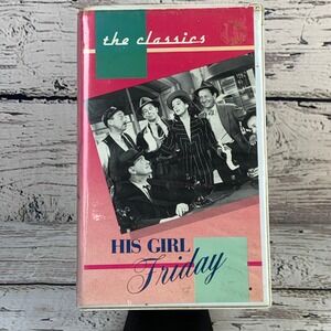 His Girl Friday [1940 VHS Tape] The Classics Cary Grant Rosalind Russell Movie‎